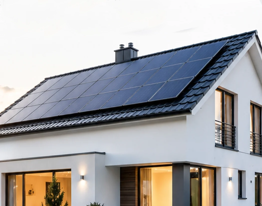 Energieeffizientes Wohngeb&auml;ude mit Photovoltaik